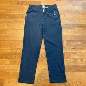 Spyder Loungewear Pants Fleece Navy Drawstring Stretch Pajama Men’s Large NWT